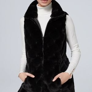 White House Black Market Faux Fur Vest